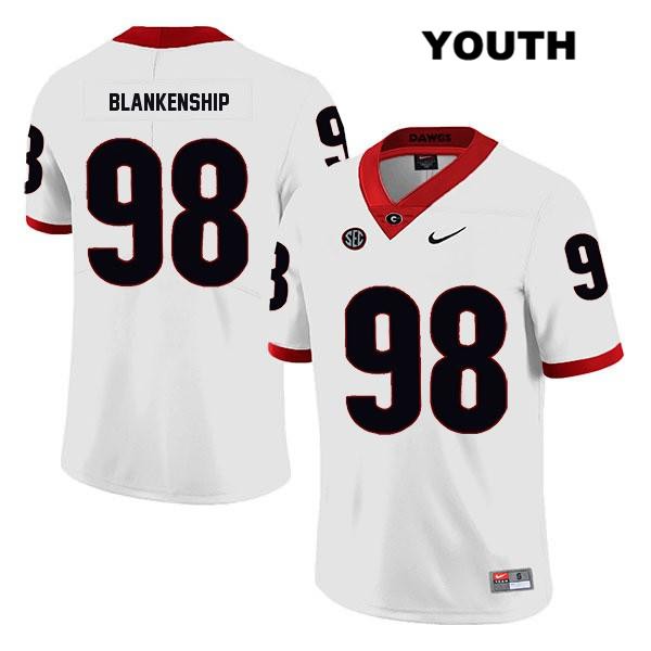 Georgia Bulldogs Youth Rodrigo Blankenship #98 NCAA Legend Authentic White Nike Stitched College Football Jersey XWX5356QT